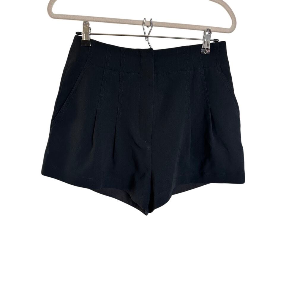 A.L.C. Women's Black Garcia High-Waist Pleated Dress Shorts Size 8 - Picture 9 of 12